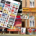 Набор плакатов и афишных тумб Busch H0 (1138)
