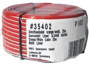 Оранжевый/Белый кабель, 16AWG, 25м. PIKO G (35402)